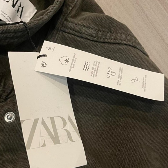 Zara green jean jacket - Picture 4 of 4